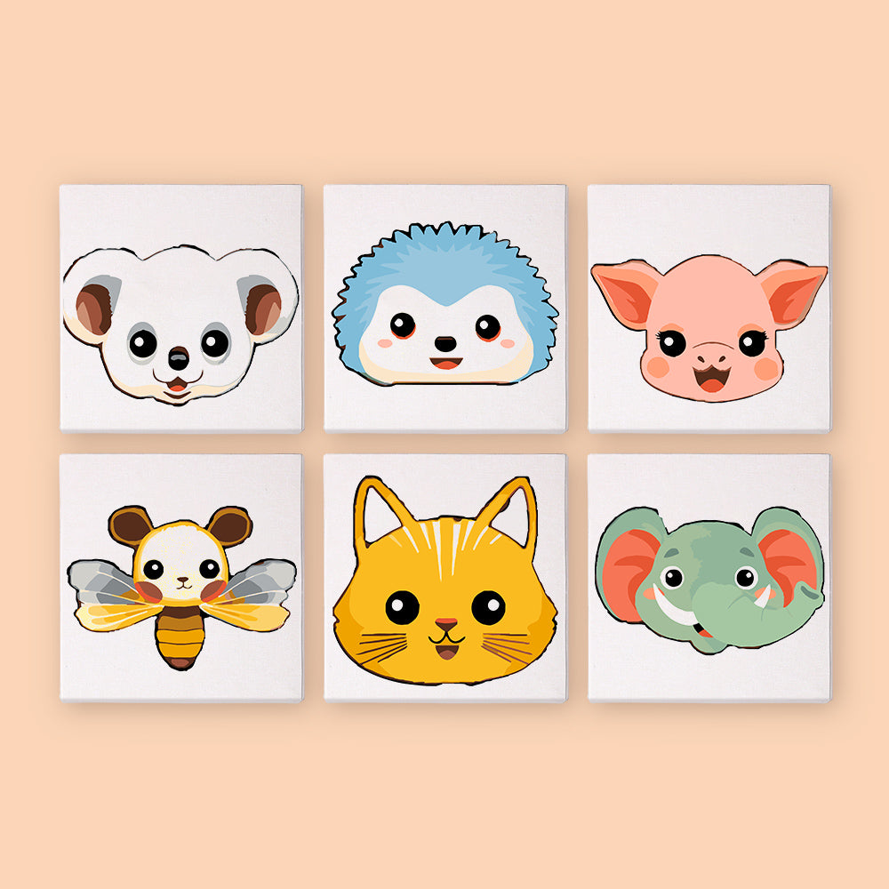 Pack 6 Mini Lienzos - Animalitos 4