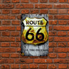 Lámina Metálica Vintage - Ruta 66