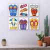 Pack 6 Mini Lienzos - Flip flops