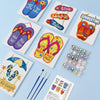 Pack 6 Mini Lienzos - Flip flops
