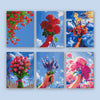 Pack 6 Mini Lienzos - Ramos de flores