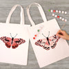 Bolsa de tela - Mariposa rosa