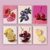 Pack 6 Mini Lienzos - Frutas brilli brilli