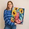 Botas y Girasoles -  Pintar Números®