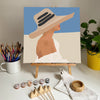 Mujer con sombrero -  Pintar Números®