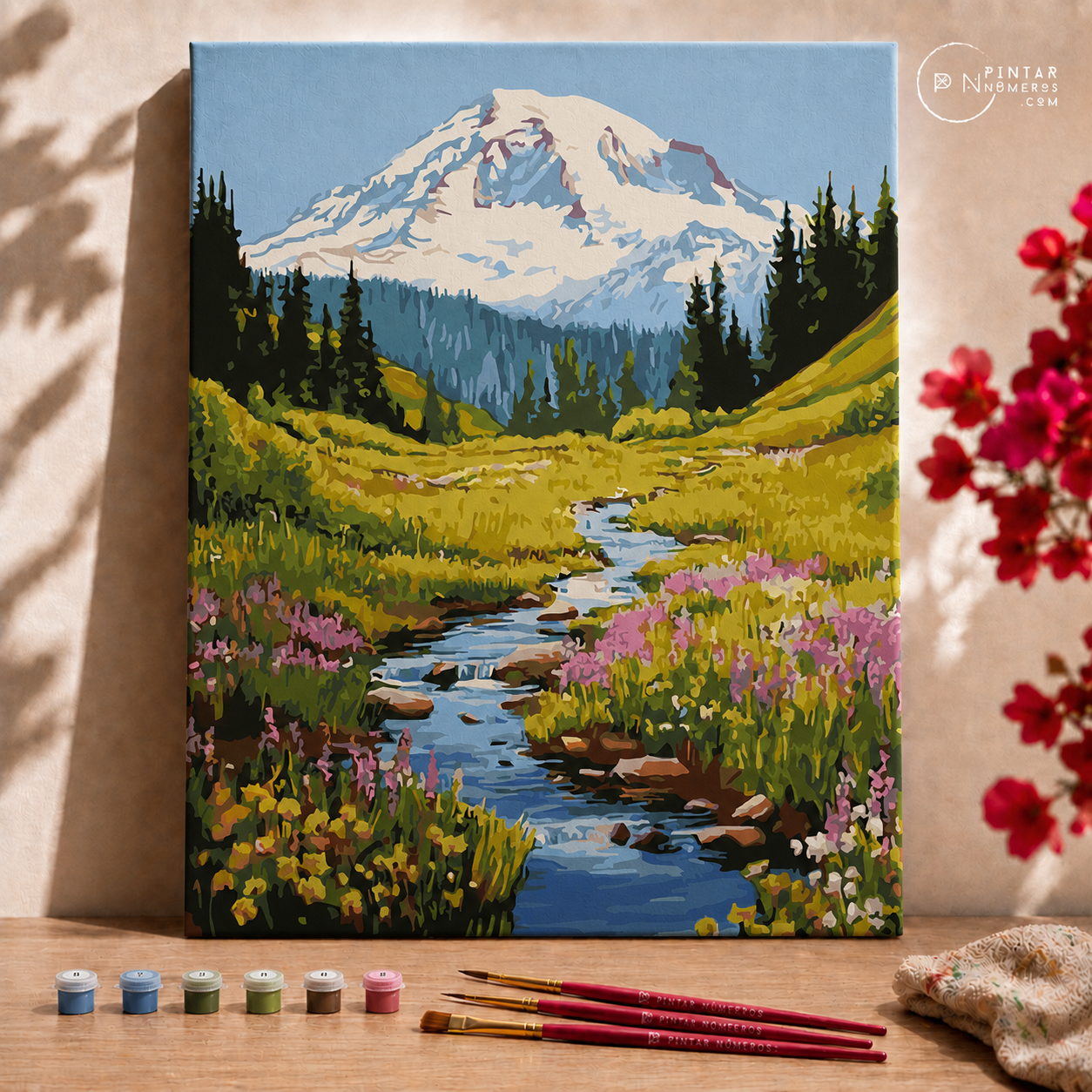 Montaña nevada - Pintar Números®