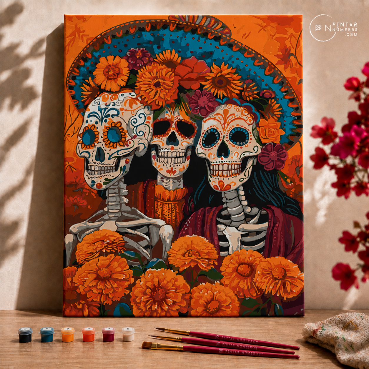 Calaveras mexicanas - Pintar Números®