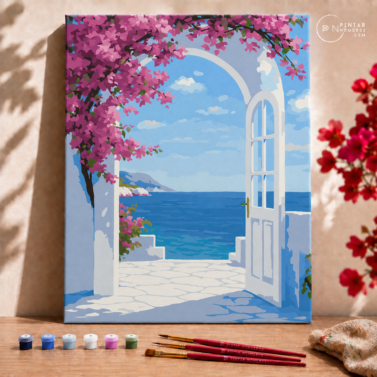 Puerta mediterranea - Pintar Números®