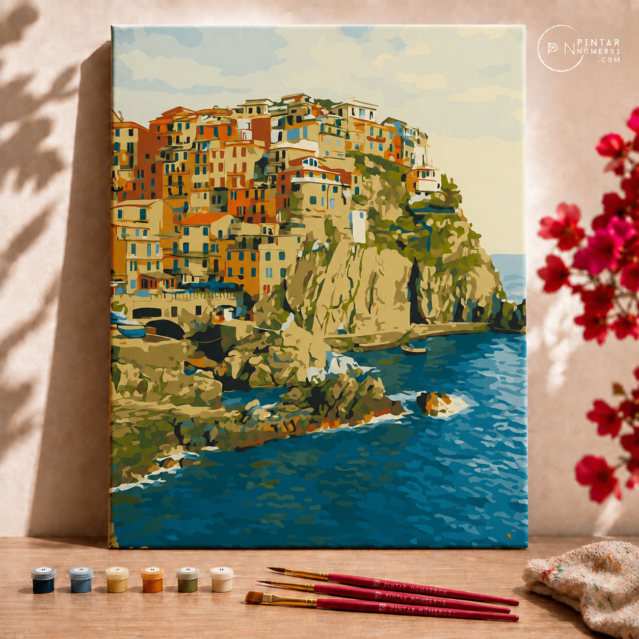 Pueblo rocoso - Pintar Números®