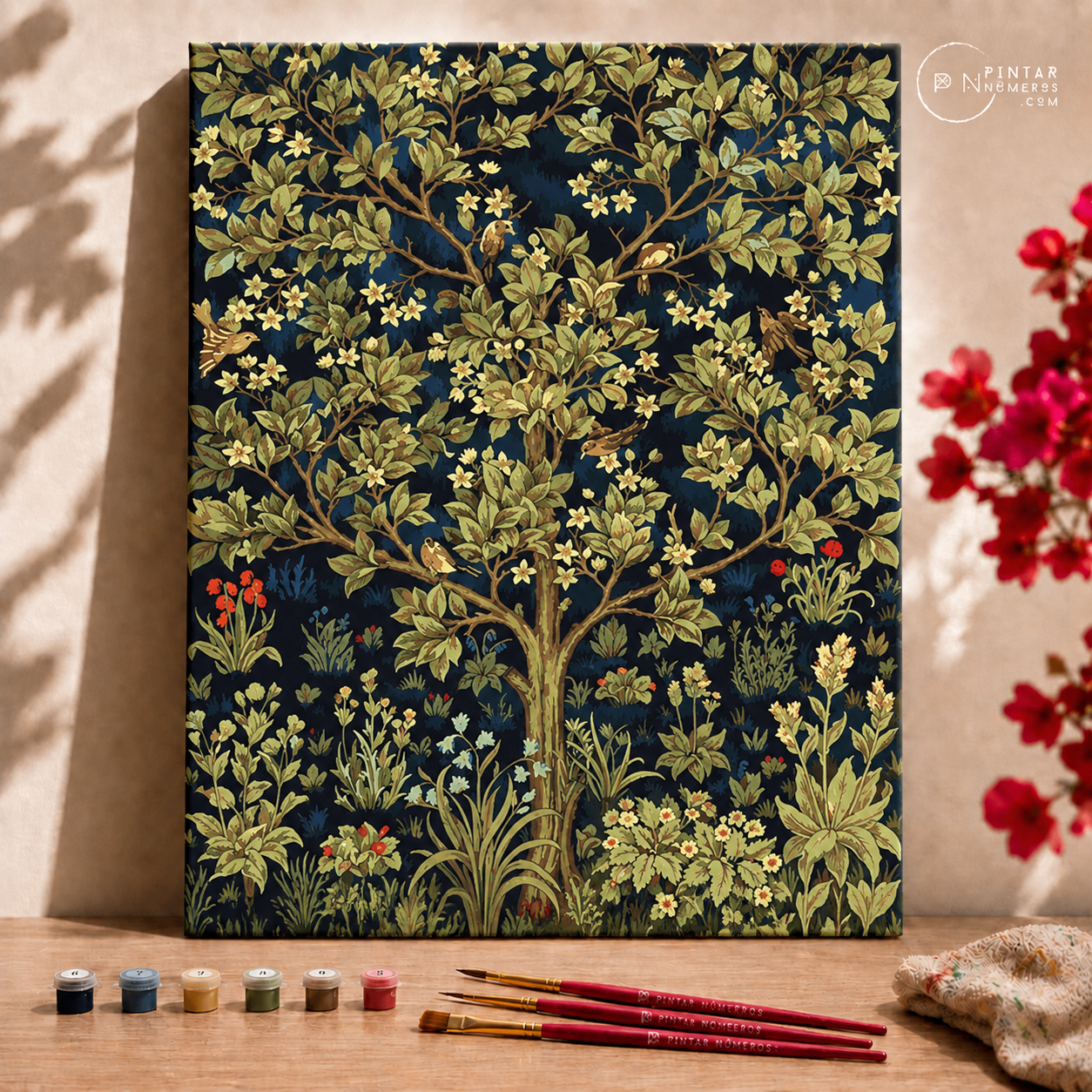 Árbol de la Vida de William Morris - Pintar números