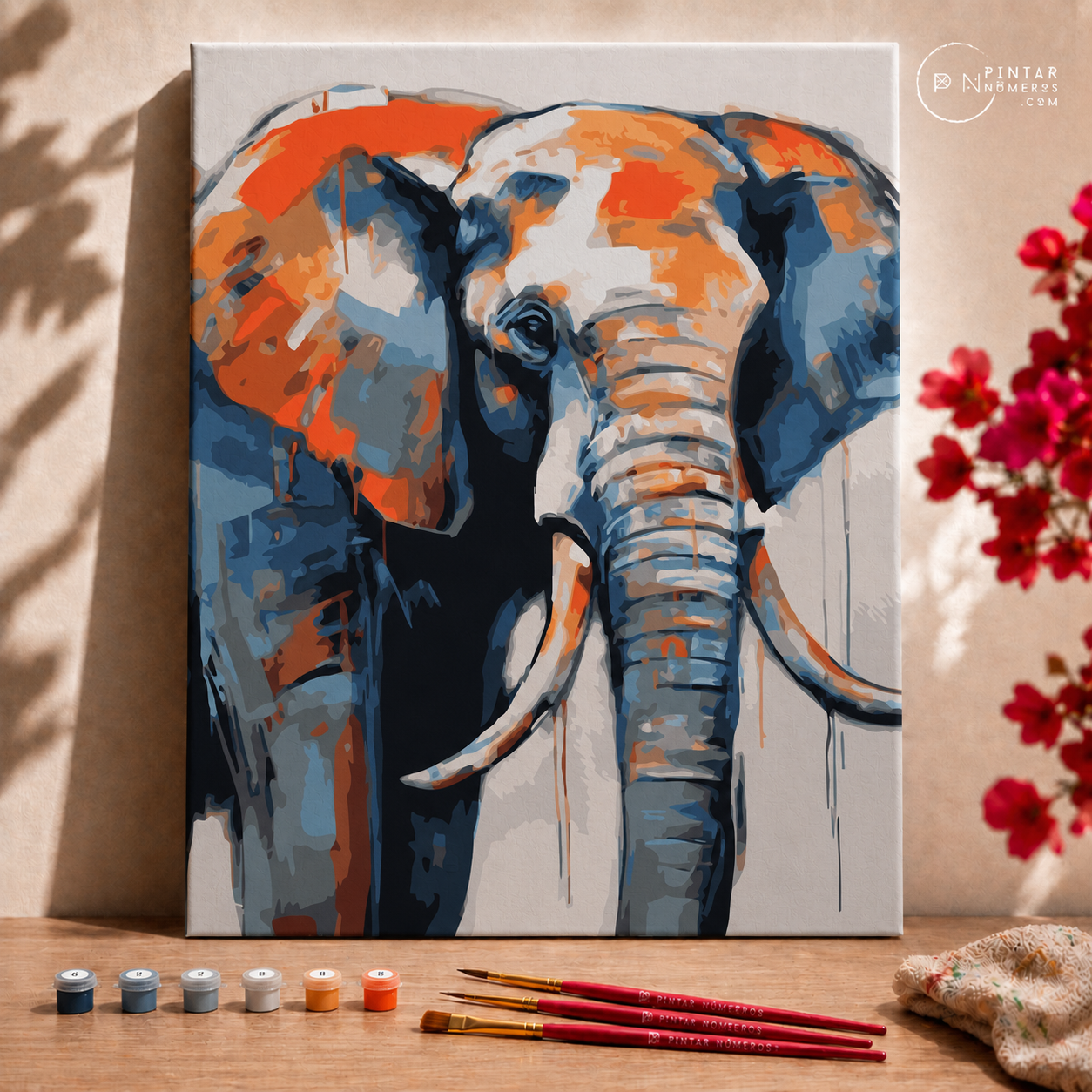 Elefante Artístico - Pintar Números®
