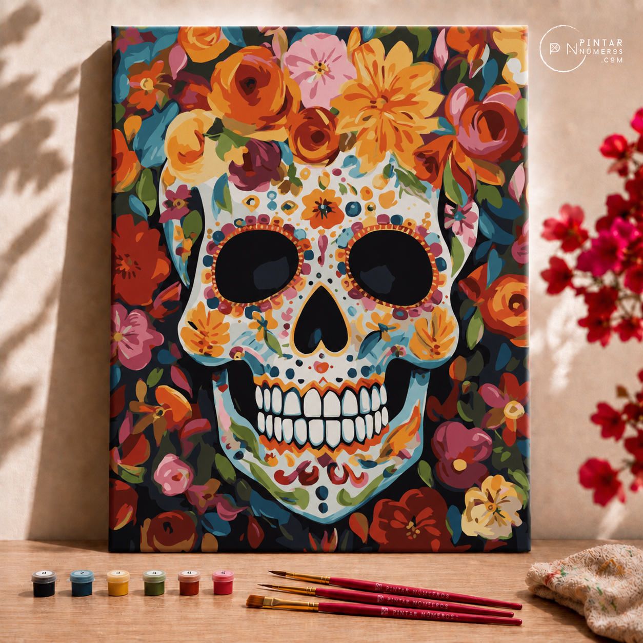 Calavera floral - Pintar Números®