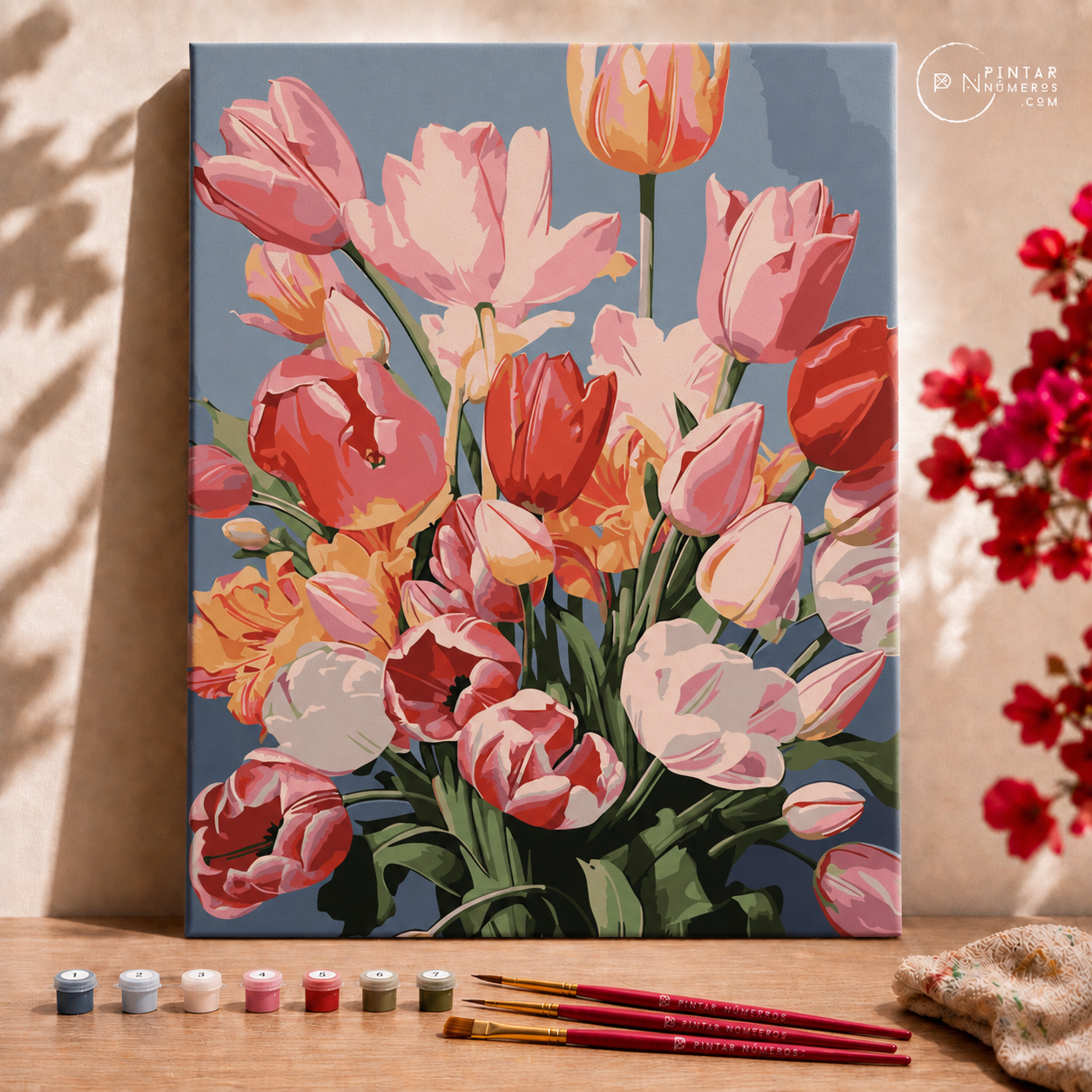Tulipanes - Pintar Números®