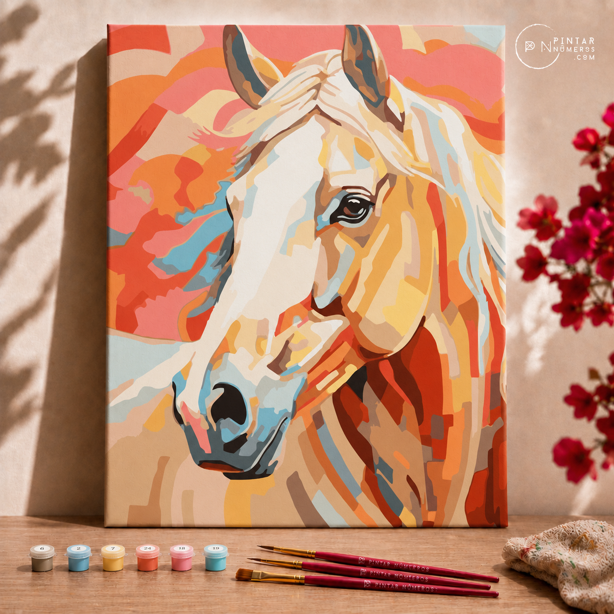 Caballo abstracto -  Pintar Números®