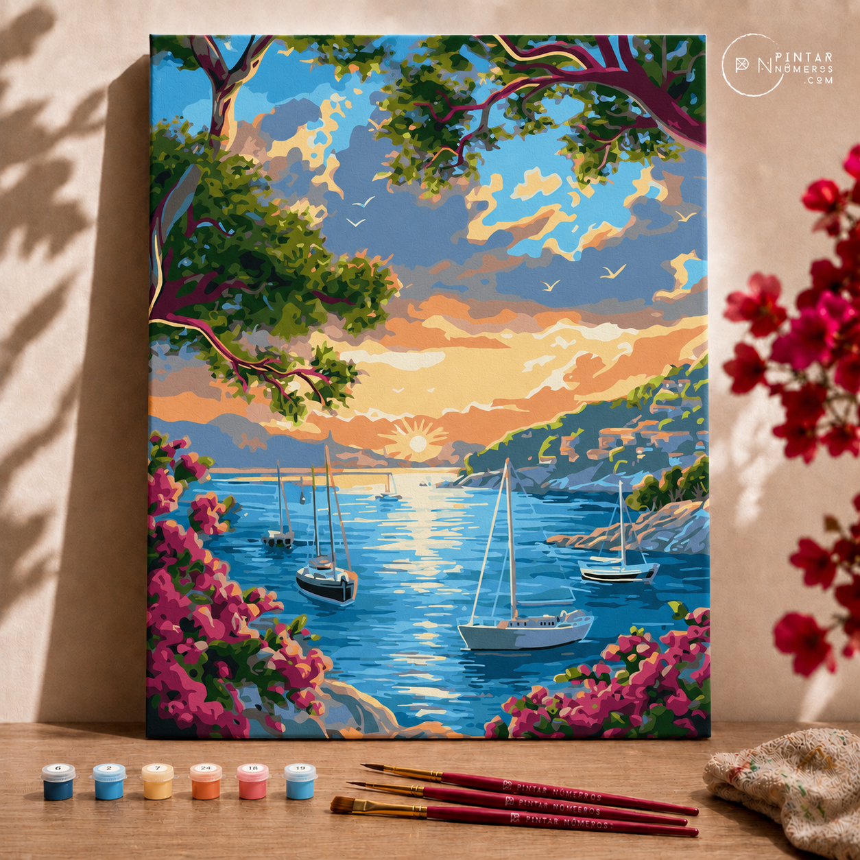 Atardecer en el paraíso -  Pintar Números®