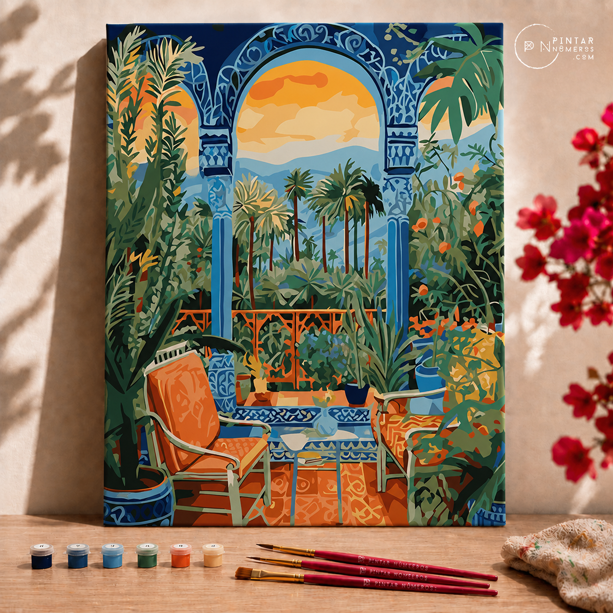 Vistas al oasis -  Pintar Números®