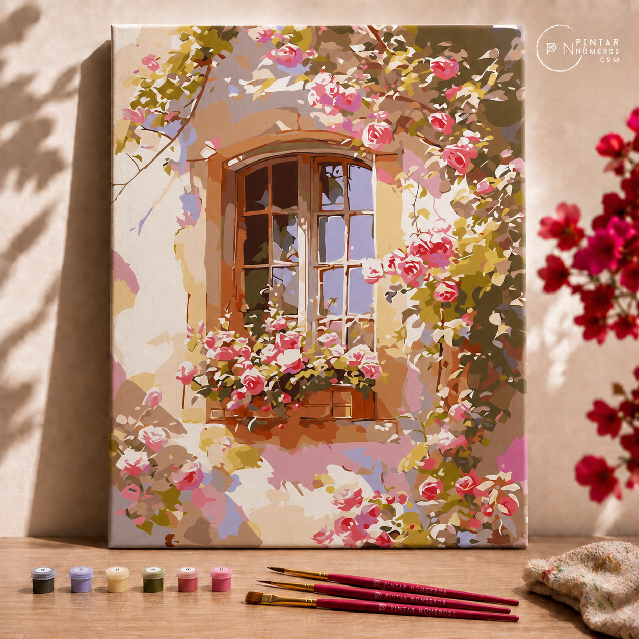 Ventana floral -  Pintar Números®