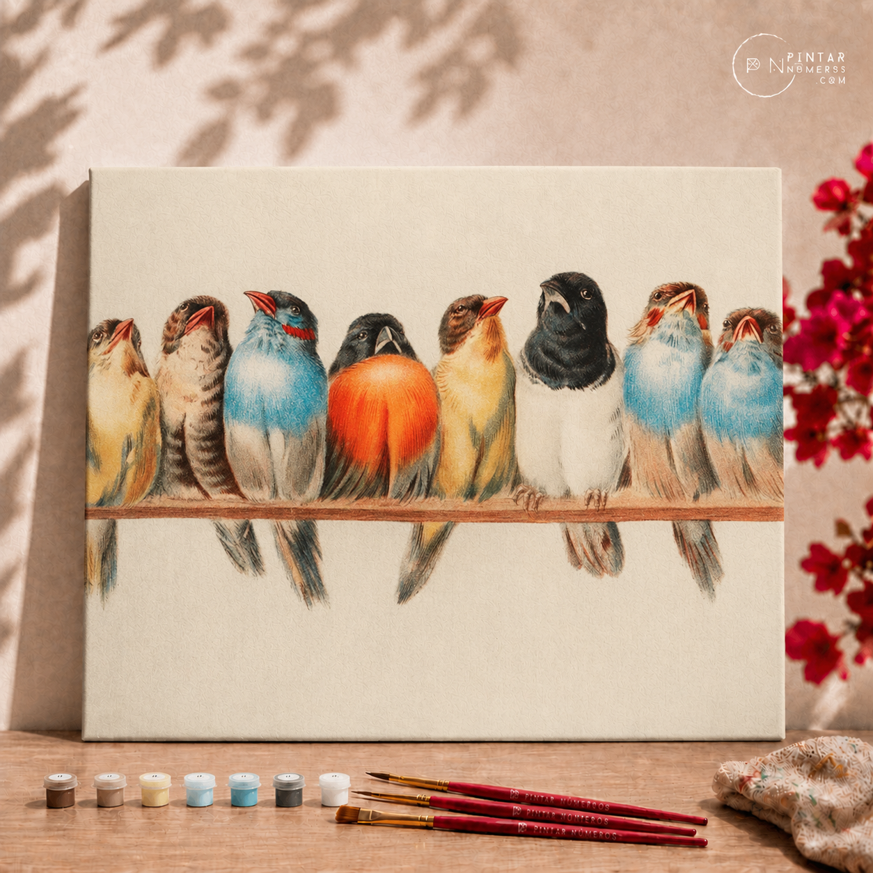 Pájaros posando -  Pintar Números®