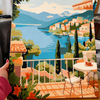 Terraço com vista para o mar  - Pintar Números®