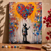 El niño del globo de colores - Pintar Números®