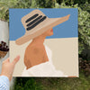Mujer con sombrero -  Pintar Números®