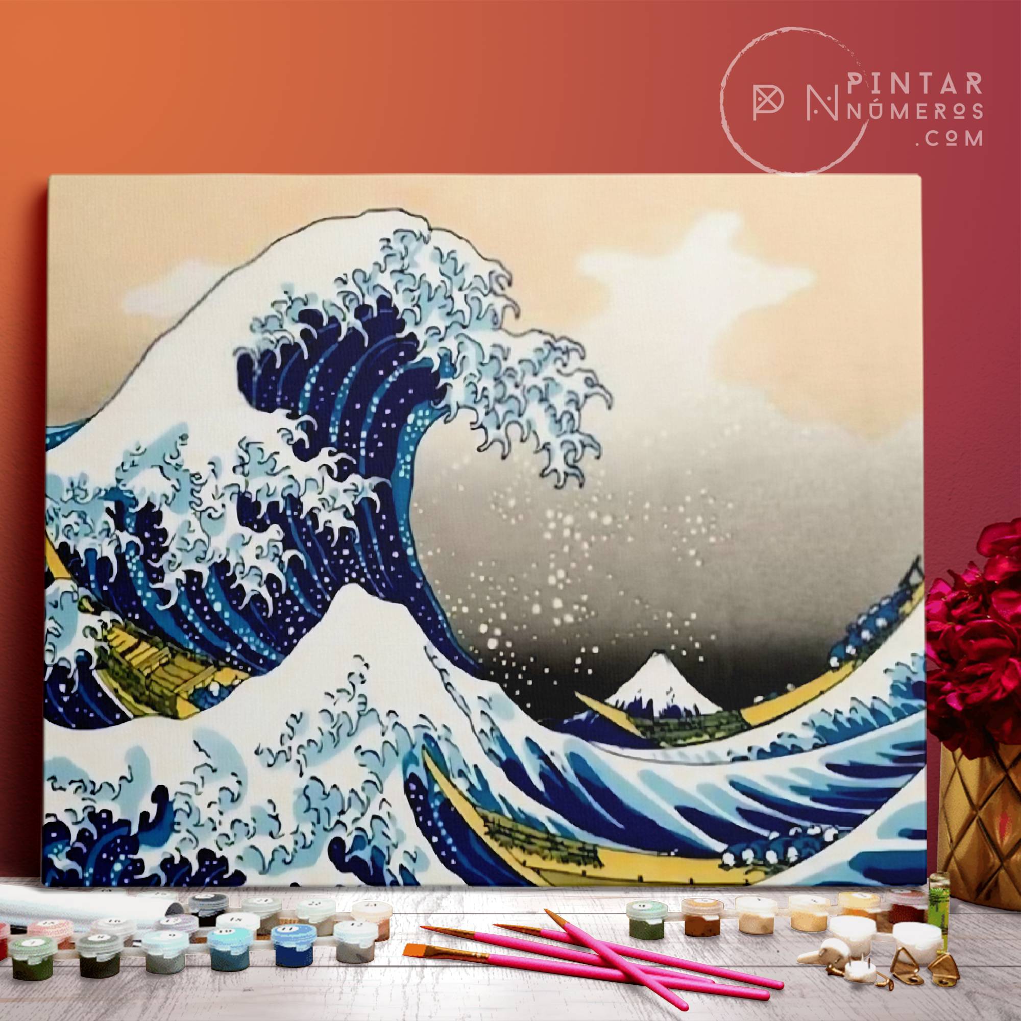 La Ola de Kanawaga -  Pintar Números®