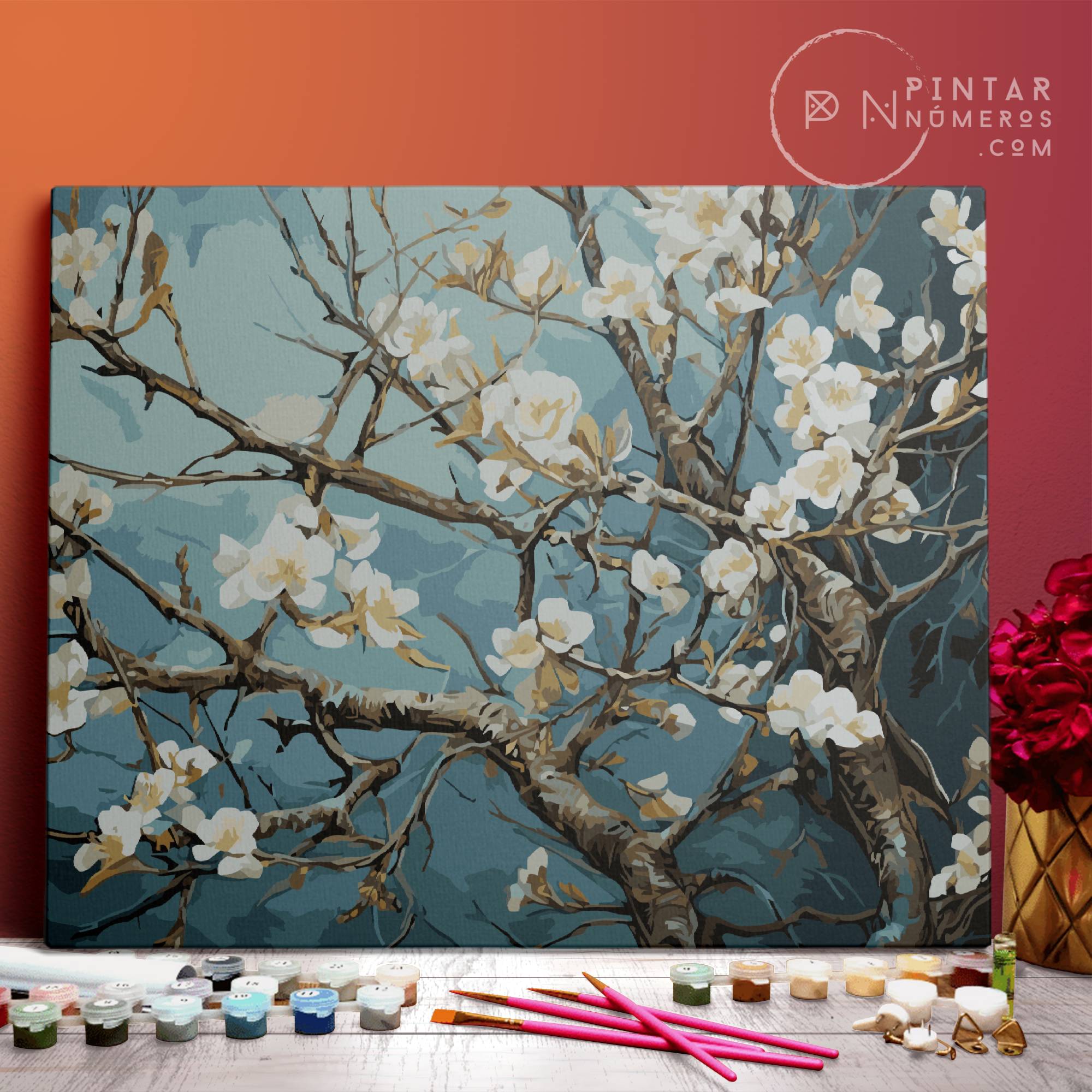 Almendro en flor -  Pintar Números®
