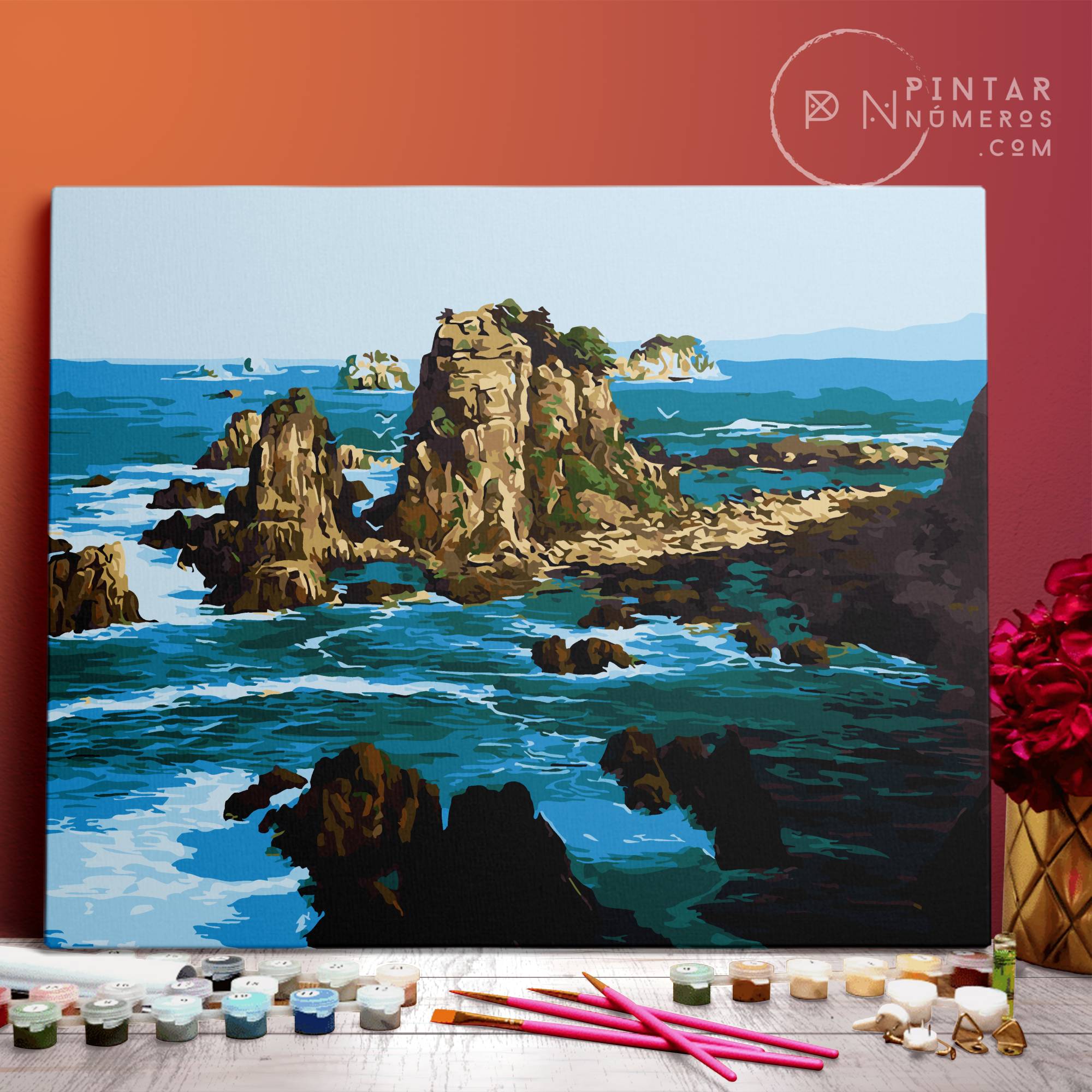 Costa rocosa - Pintar Números®
