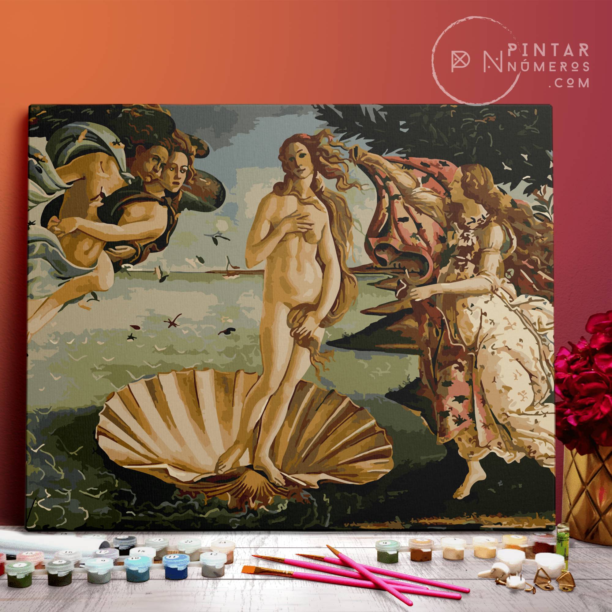 El nacimiento de Venus de Boticceli - Pintar Números®