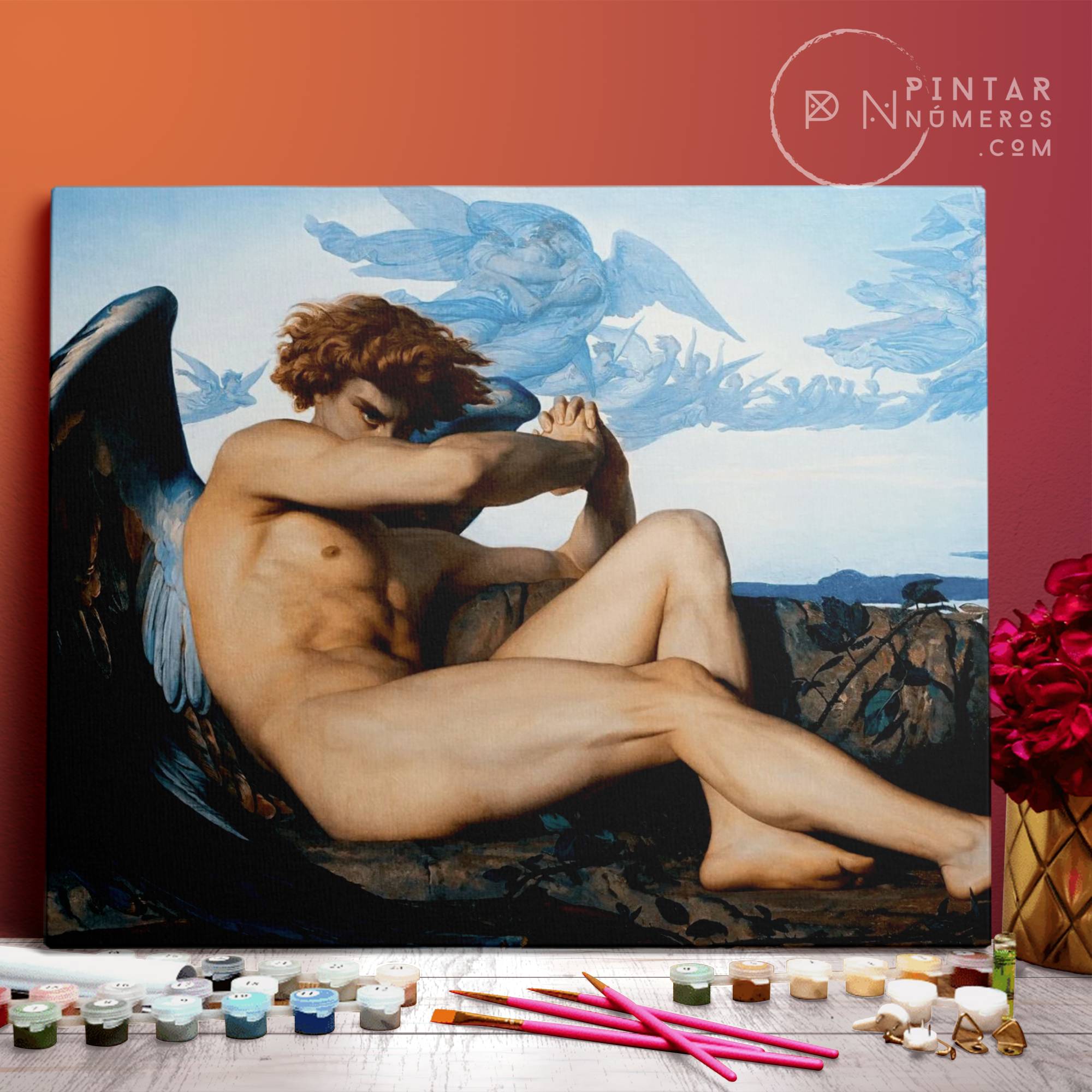 El Ángel Caído de Alexandre Cabanel - Pintar Números®