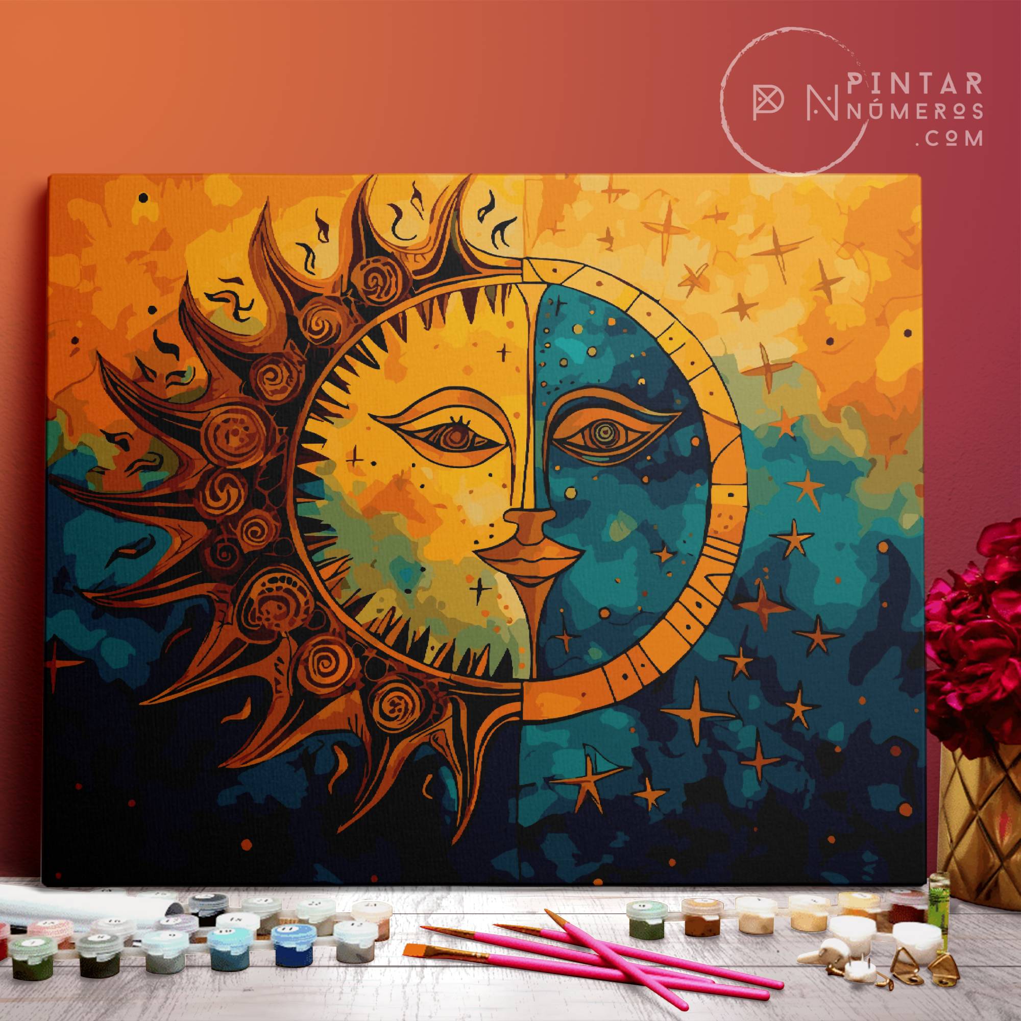 Sol y Luna - Pintar Números®