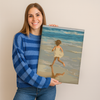 Niña en la playa -  Pintar Números®