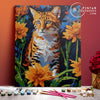 Gato con flores - Pintar Números®