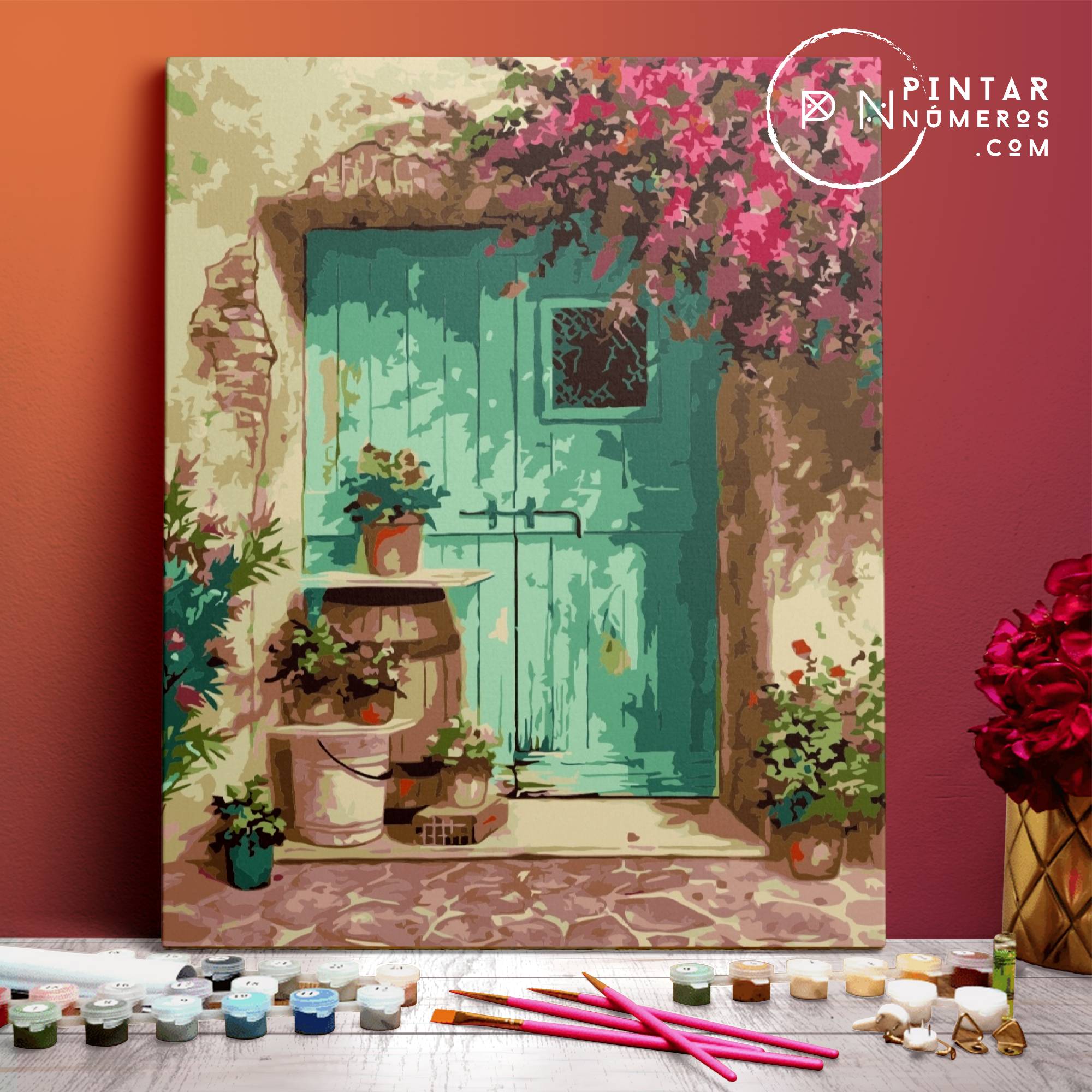 Portalada Turquesa - Pintar Números®