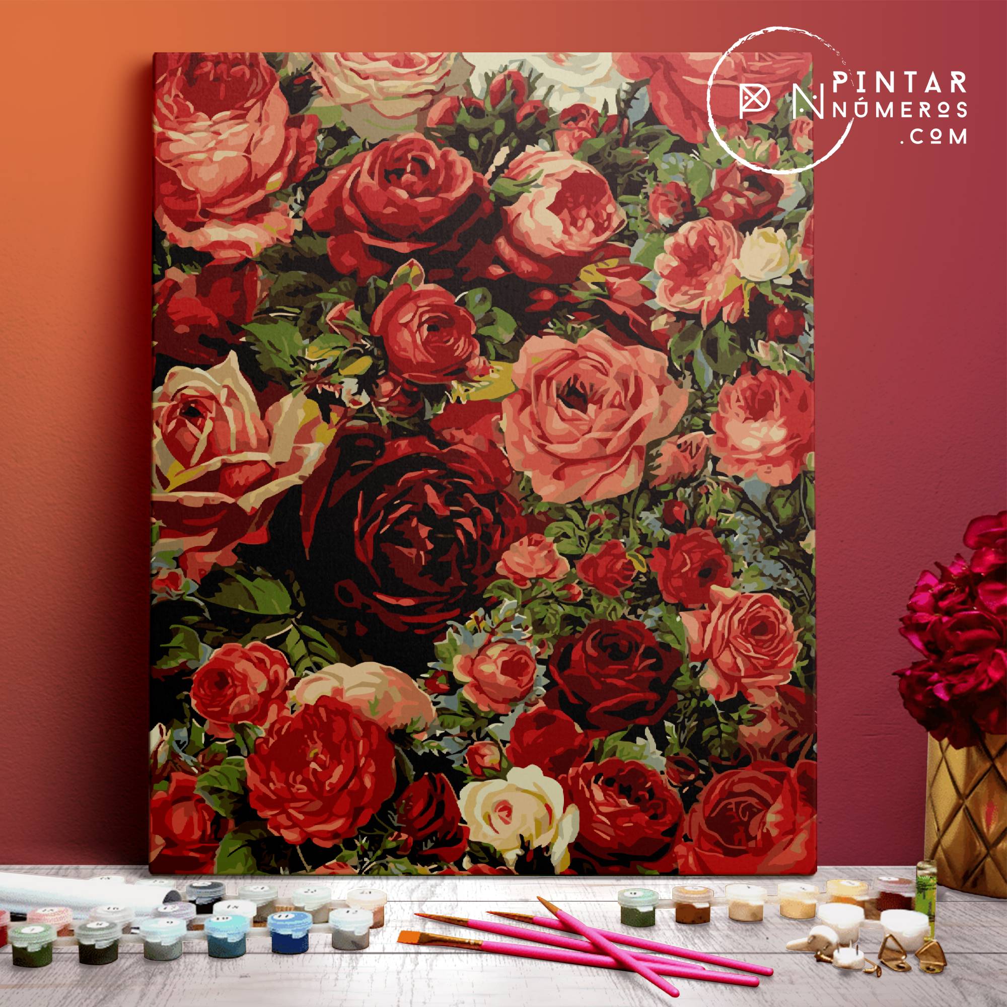 Jardín de rosas  -  Pintar Números®