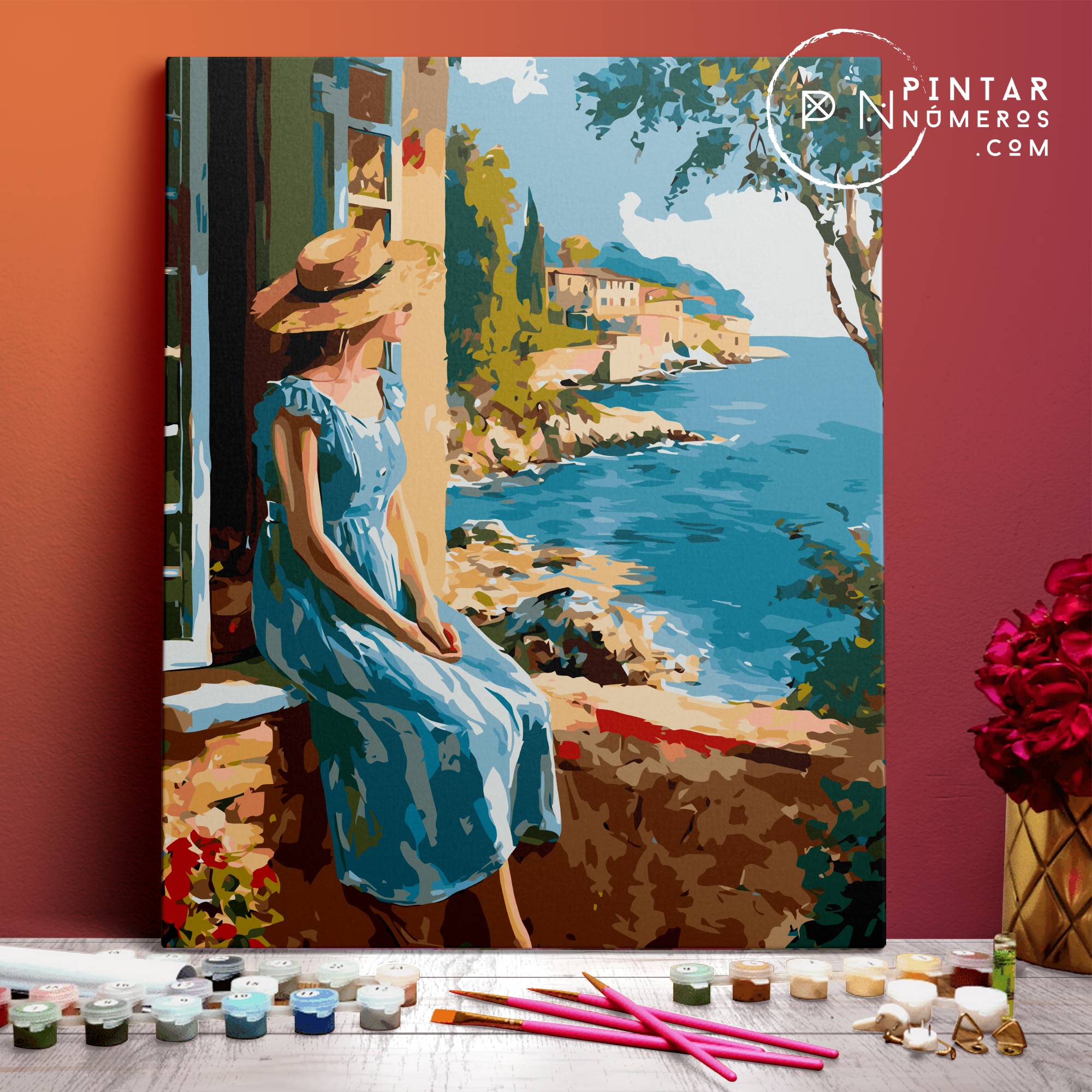 Verano frente al mar -  Pintar Números®