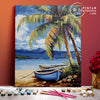 Barcas y Palmera - Pintar Números®