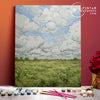 Campo con nubes - Pintar Números®
