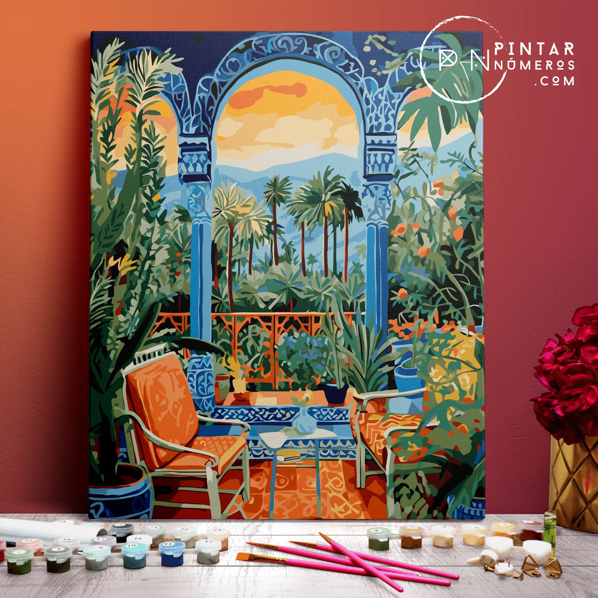 Vistas al oasis -  Pintar Números®