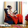 Mujer leyendo en colores  -  Pintar Números®