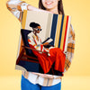 Mujer leyendo en colores  -  Pintar Números®