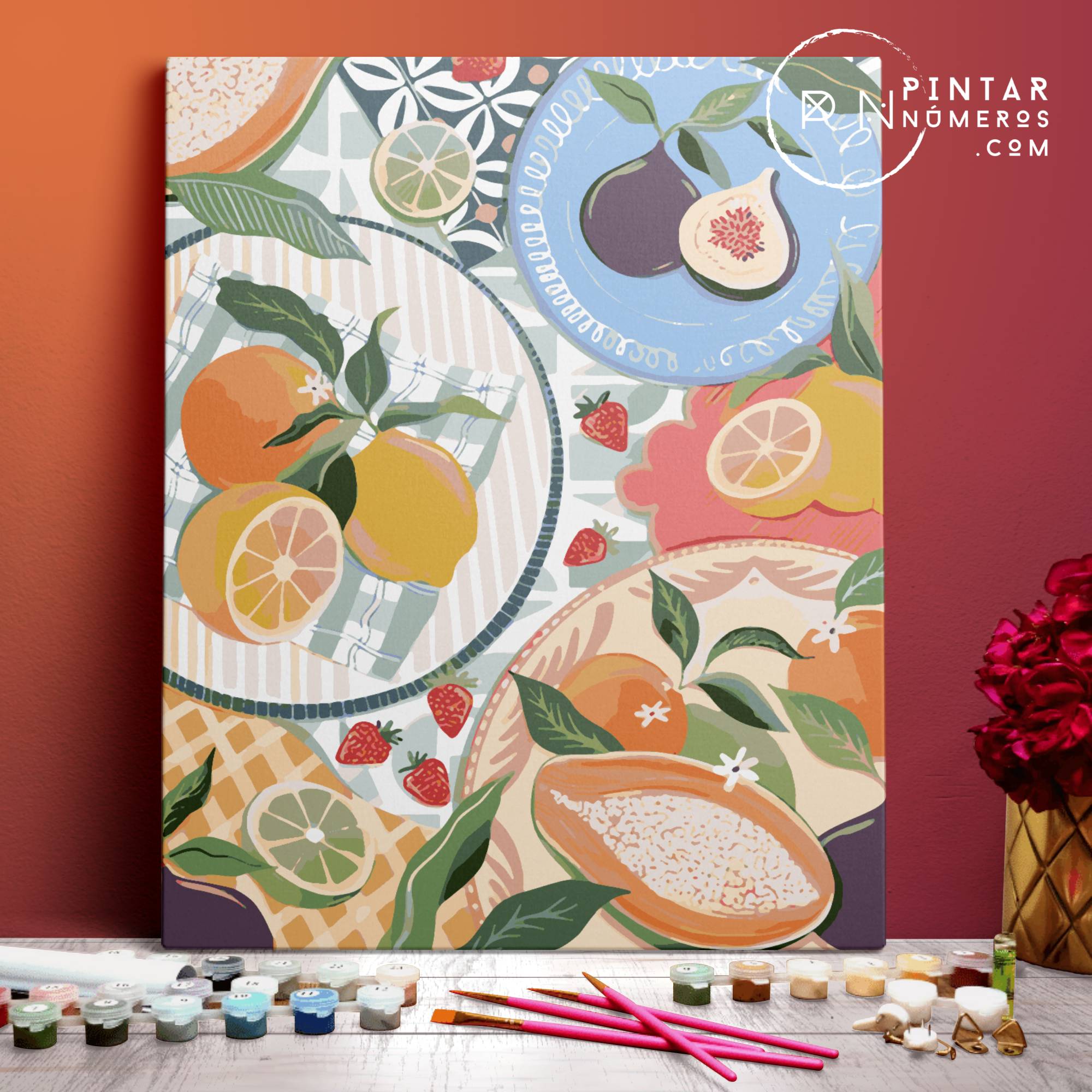 Frutas -  Pintar Números