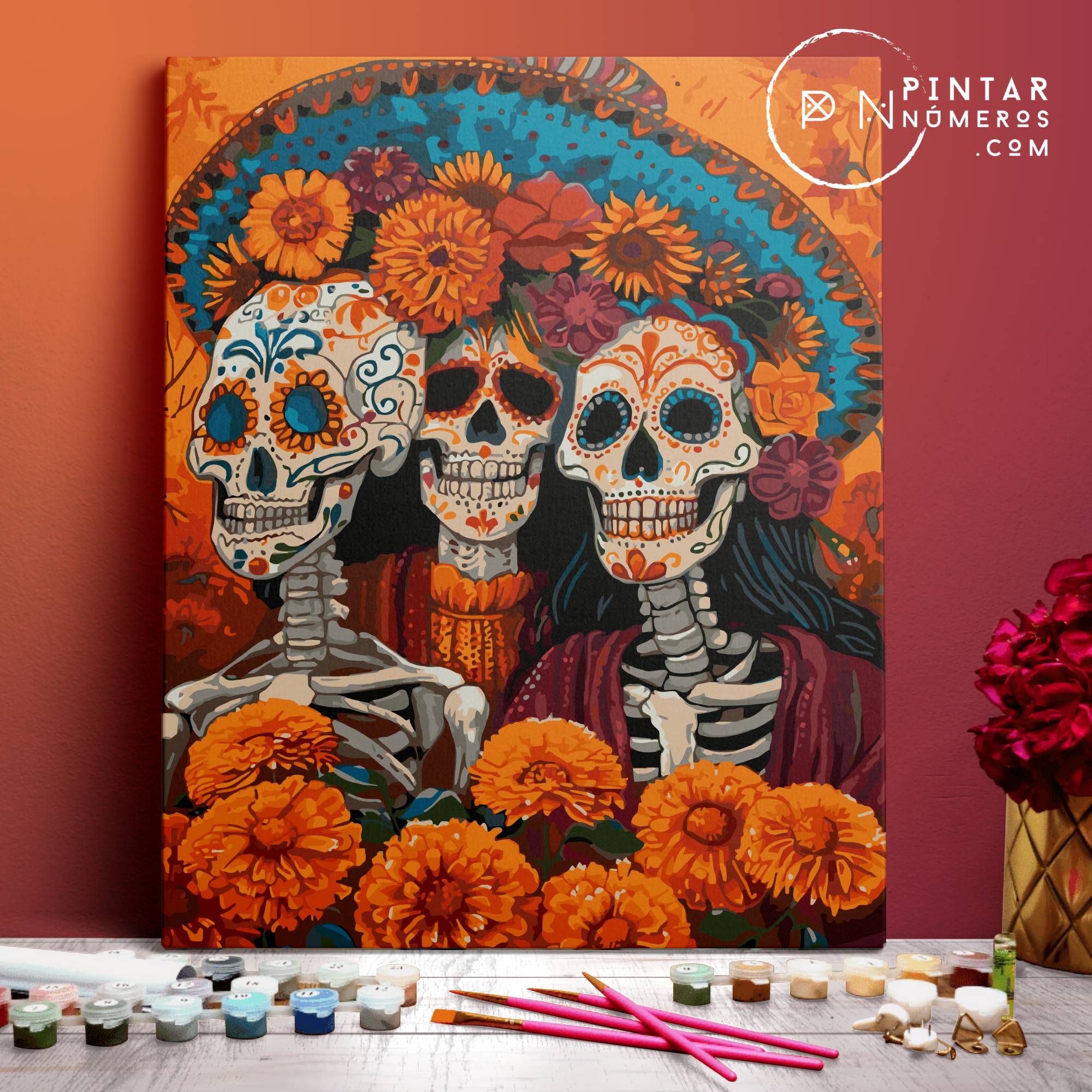 Calaveras mexicanas - Pintar Números®