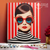 Audrey Hepburn Rojo - Pintar Números®