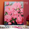 Peonias Rosas -  Pintar Números