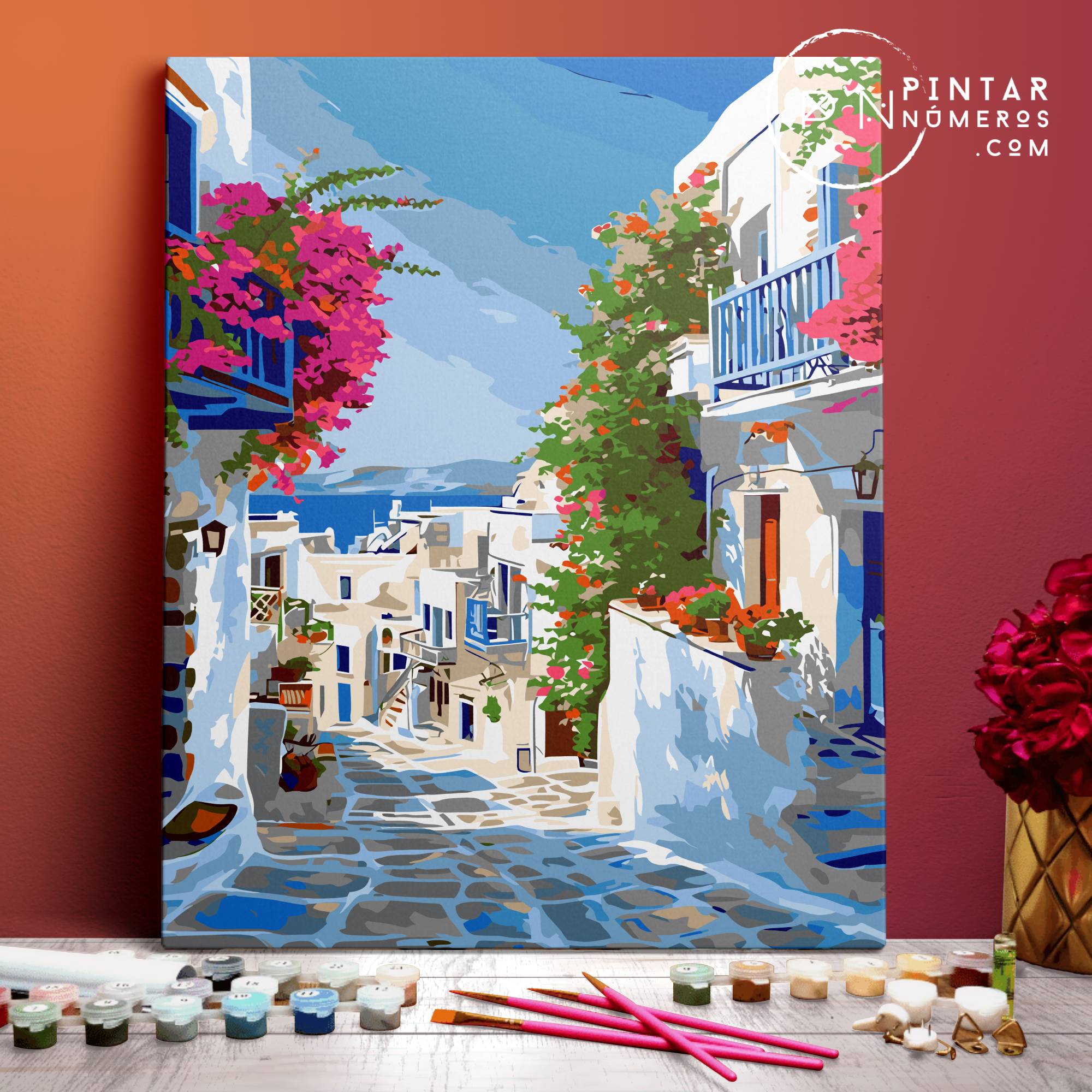 Calle al mar -  Pintar Números