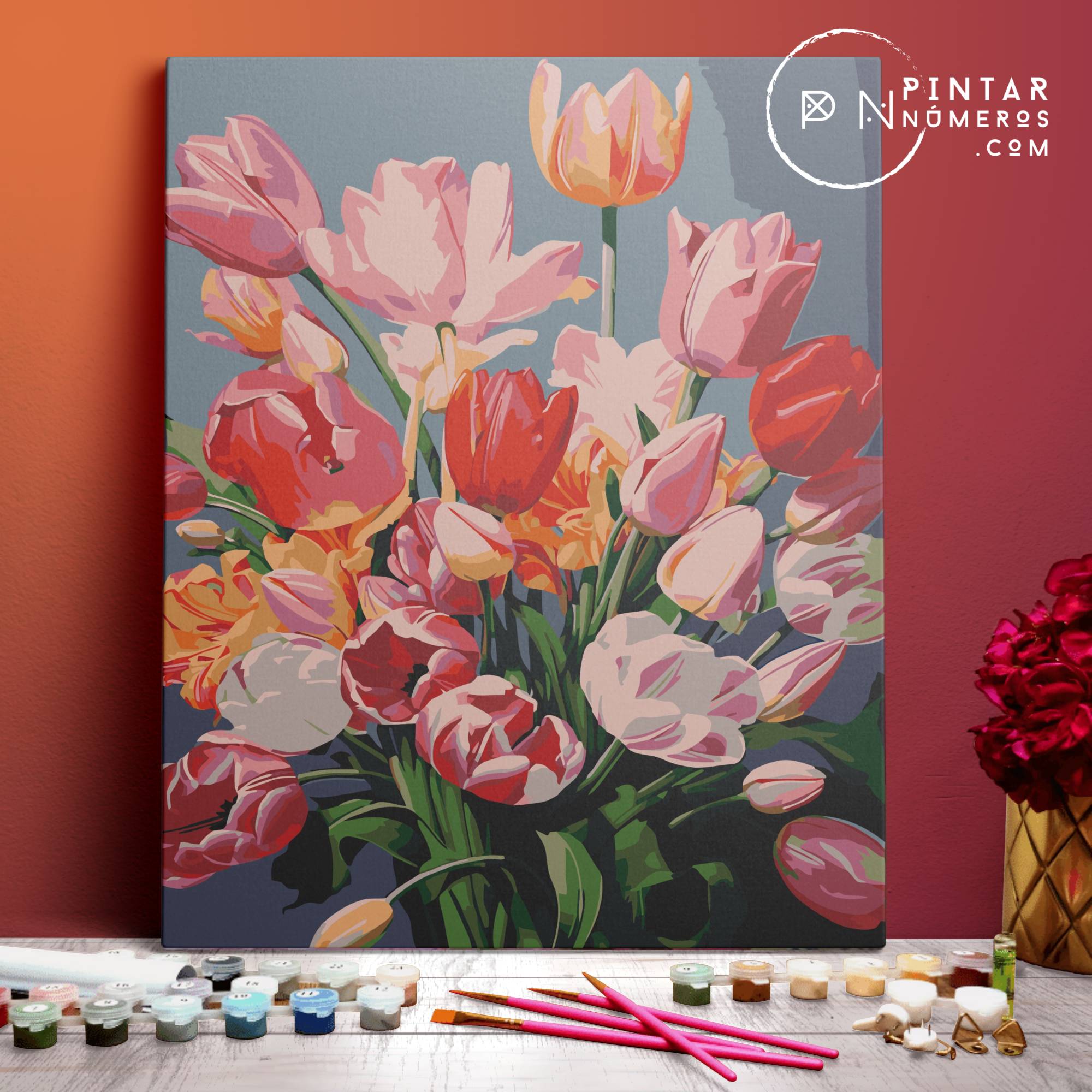 Tulipanes - Pintar Números®
