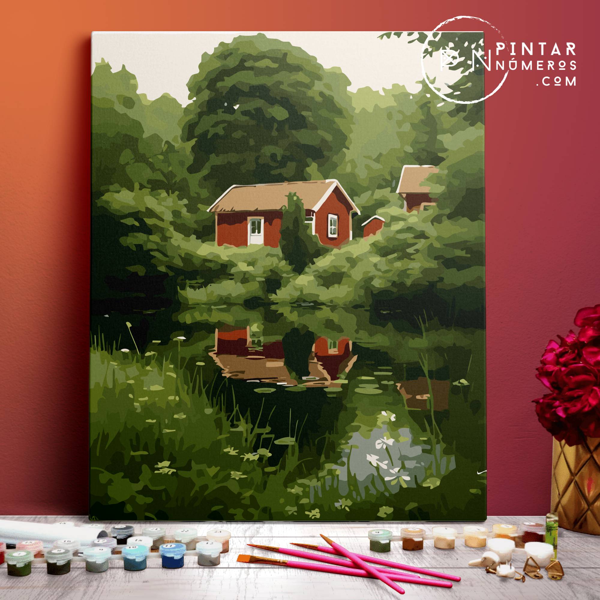 Casita en el bosque - Pintar Números®