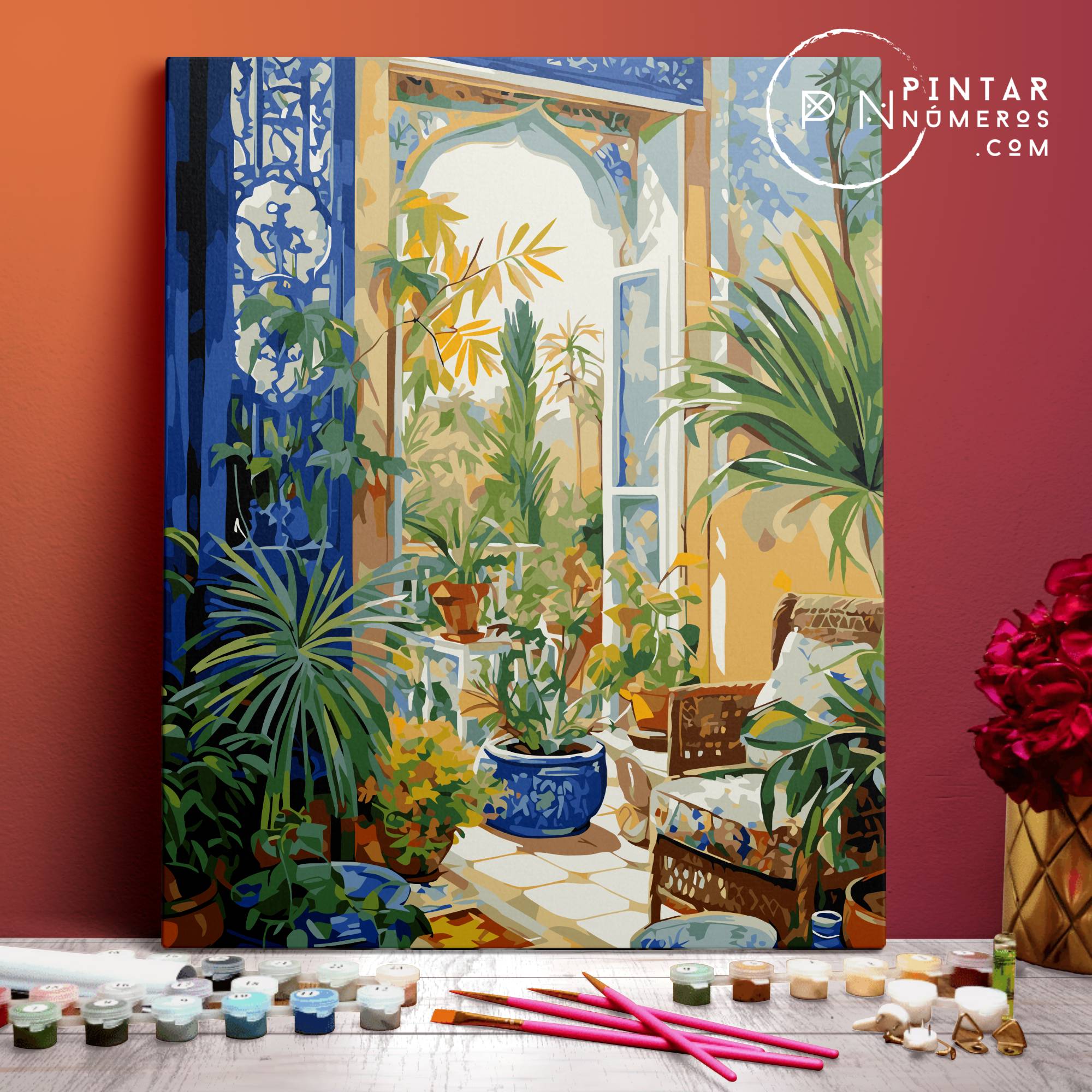 Ventanal tropical -  Pintar Números®