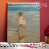 Niña en la playa -  Pintar Números®